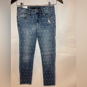 Joe's So Soft Girls Polka Dot Distress Jeans Size 12 NWT